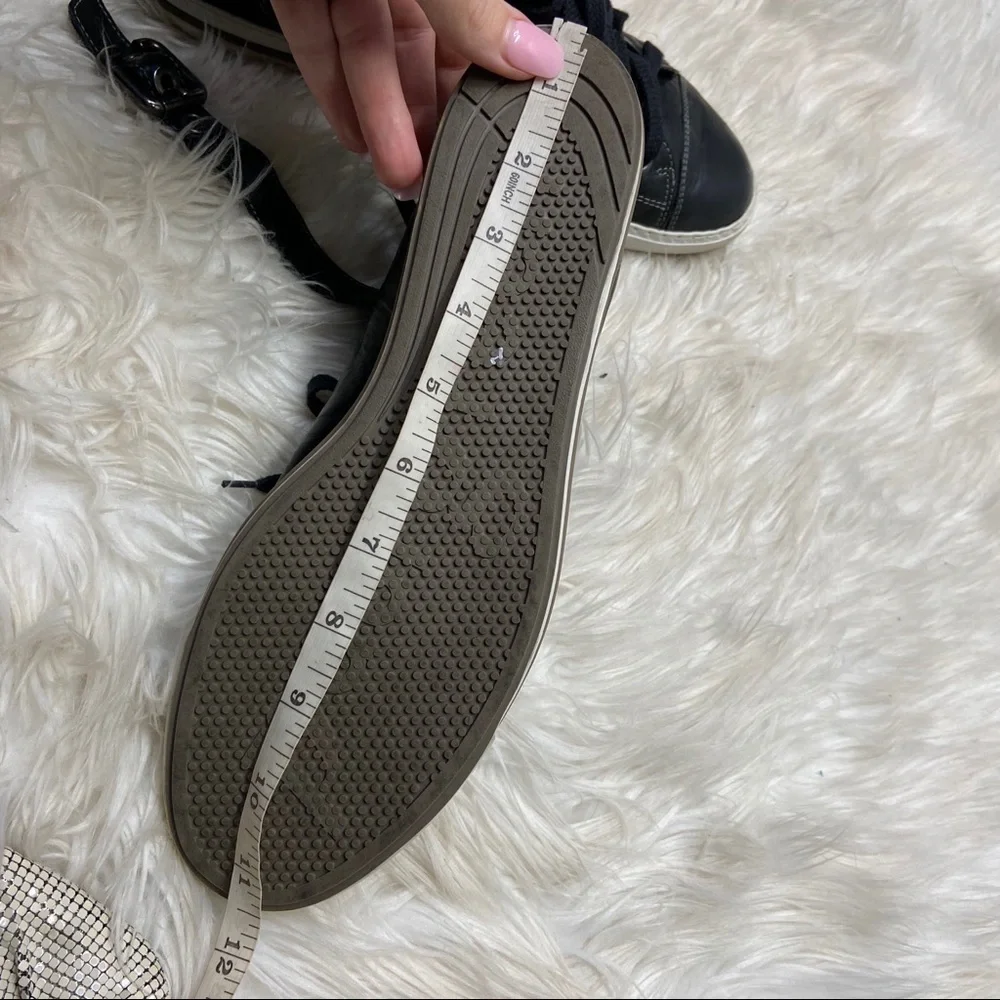 Paul Green Black Leather High Top Sneakers - Picture 11 of 12